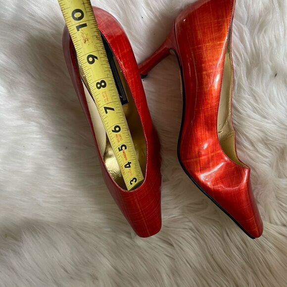 J.Renee blood orange patent leather slip on 3”heels square toe size 9.5 - Picture 9 of 15